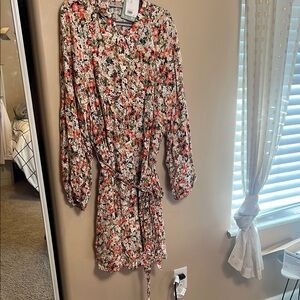 NWT H&M Floral Shirt Dress XXL